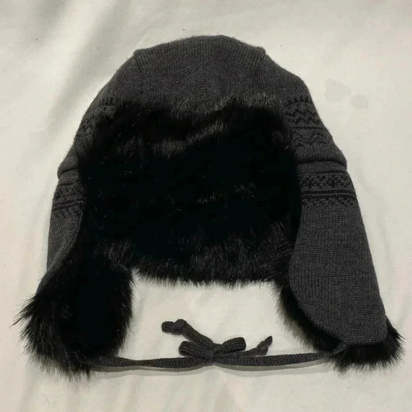 Banana Republic Merino Wool Trapper Hat w/ Faux Fur, L/XL - Picture 1 of 4